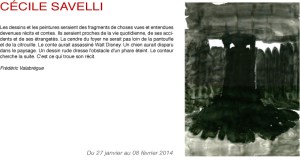 Galerie du Tableau, Marseille du 27 janvier au 08 février 2014