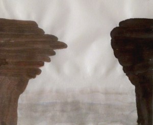 encre de chine et crayons de couleur