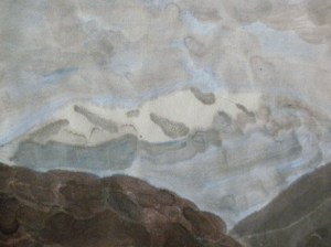 encre de chine et crayons de couleur, 12 X 12 cm