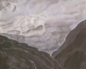 encre de chine et crayons de couleur, 12 X 12 cm