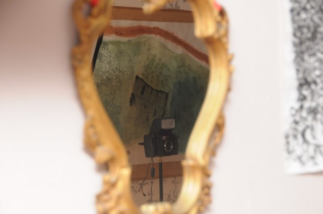 Cécile Savelli, dessins à l'encre de Chine sur papier, Galerie studio des halles, Sète mai 2015 Photo : Studio des halles