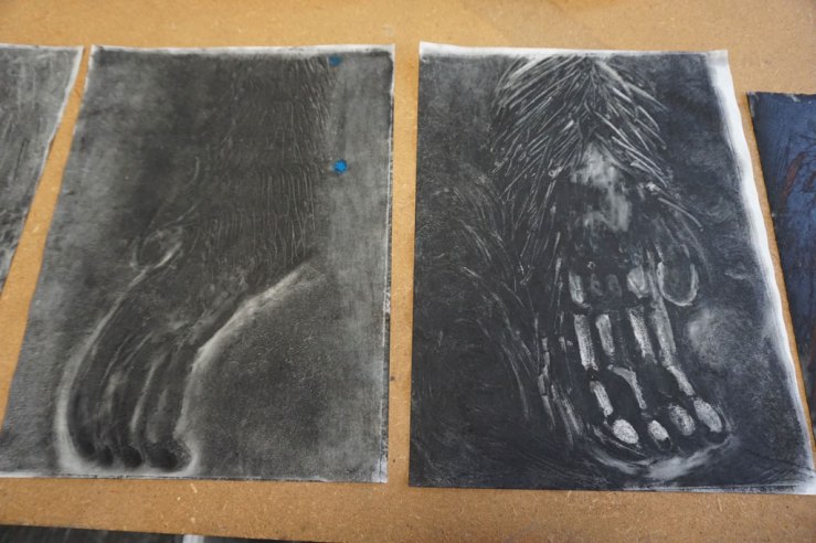 Cécile Savelli, vue d'exposition, avril 2017, "Monkey business" à Images Actes Liés (Marseille),