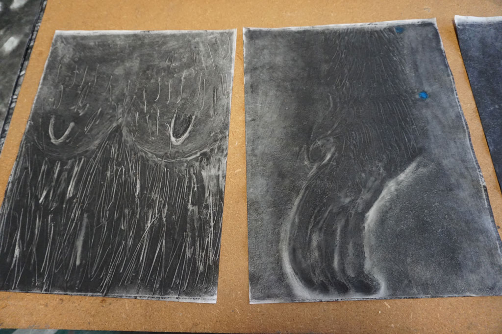 Cécile Savelli, vue d'exposition, avril 2017, "Monkey business" à Images Actes Liés (Marseille),