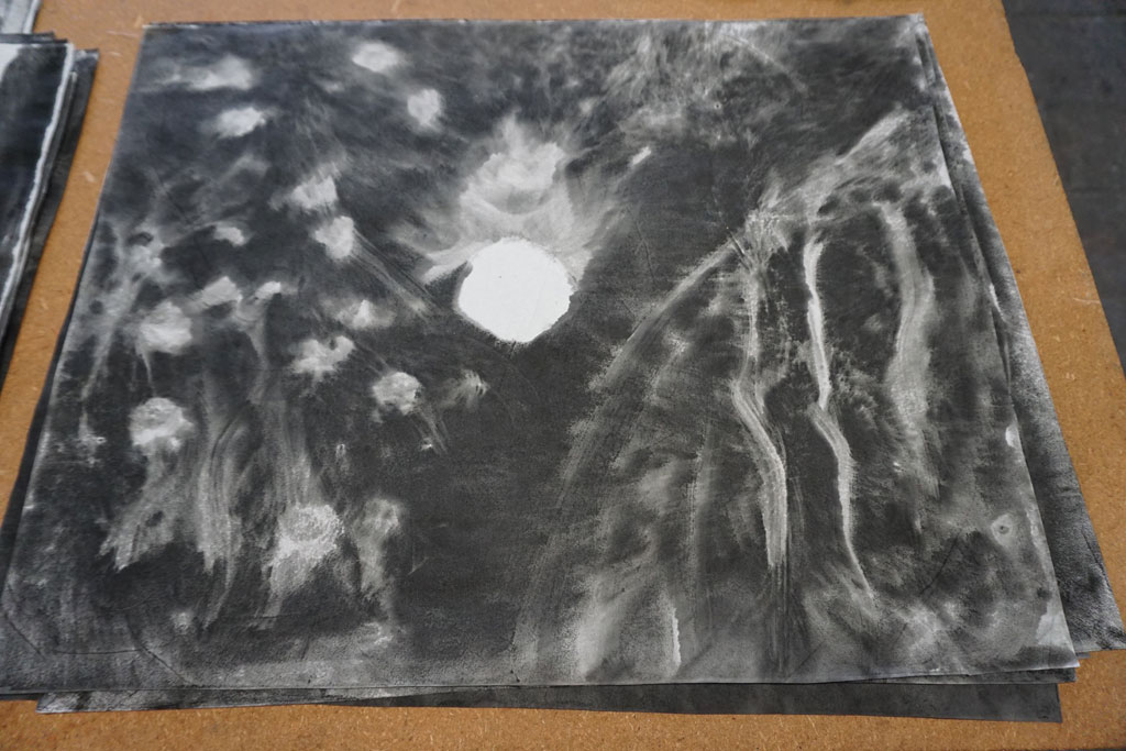 Cécile Savelli, vue d'exposition, avril 2017, "Monkey business" à Images Actes Liés (Marseille),