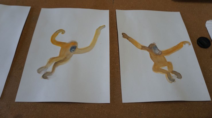 Cécile Savelli, vue d'exposition, avril 2017, "Monkey business" à Images Actes Liés (Marseille),