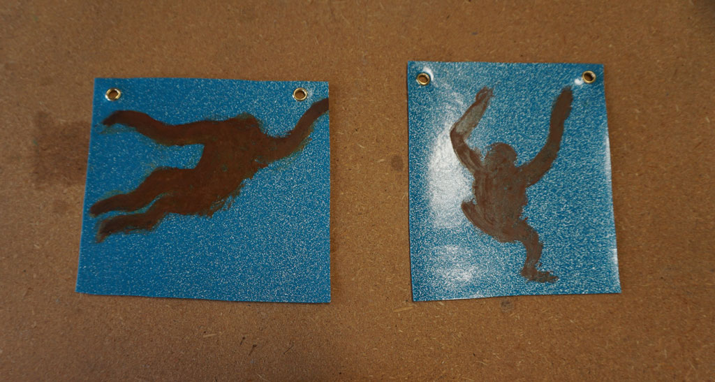 Cécile Savelli, vue d'exposition, avril 2017, "Monkey business" à Images Actes Liés (Marseille),