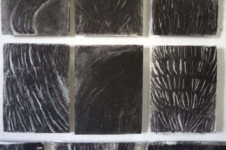 Cécile Savelli , Vue d'atelier , 2017