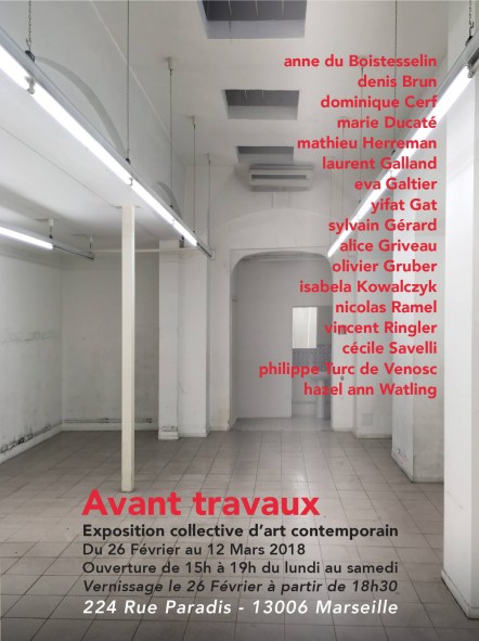 Avant travaux 26 février au 12 Mars 2018
